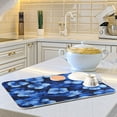 thumbnail image 6 of Kitchen Drying Mat 16x18In Drying Dish Mat Dish Drying Mats Kitchen Countertop Multi-Function Drain Drying Mat Kitchen Table Blue Flower1, 6 of 8