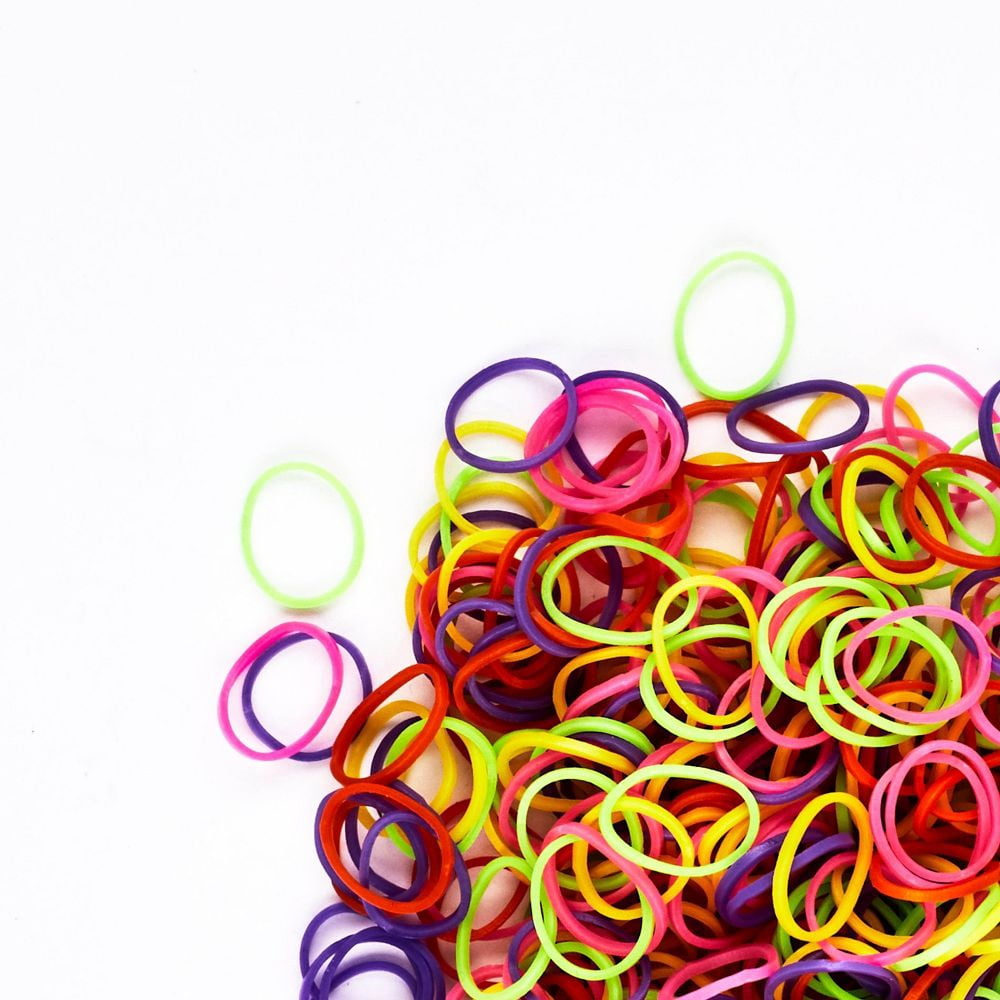 (5 pack) Scunci Kids Polyband Rubber Hair Ties, Brights, 400-Pieces