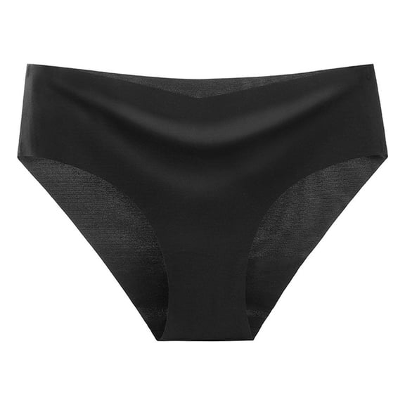 Silk Panties for Women Sexy Thin Breathable Low Rise Hipster Underwear Ladies Basic Smoothing Solid Color Stretchy High-Cut No Show Workout Briefs
