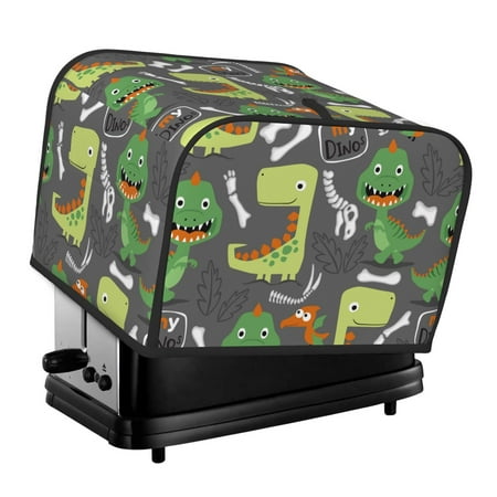 

Noewx Cartoon Dinosaurs.Cute Dinosaurs Toaster Covers 4 Slice Appliance Cover Toaster Fingerprint Protection and Greasy Protection Anti-sputtering Bread Maker Cover