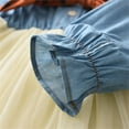 thumbnail image 4 of YDOJG Dresses For Girls Toddler Belt Kids Dress Baby Dot Removable Tulle Long Denim Polka Patchwork Casual Sleeve Princess Dress Skirt For 3-4 Years, 4 of 4