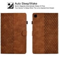 thumbnail image 3 of GSFY Case for Galaxy Tab S6 Lite 10.4 inch 2024/2022/2020, PU Leather Wallet Stand Protective Smart Shell with Pen Holder Auto Sleep Wake for Samsung Galaxy S6 Lite Tablet, Brown Blocks, 3 of 7