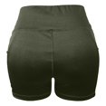 thumbnail image 5 of biudgviw Athletic Running Shorts for Women V Cross Seamless Biker Shorts High Waisted Stretch Summer Comfy Workout Yoga Shorts, 5 of 6
