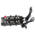 thumbnail image 4 of JIAHAOO PC Cooling Fan Hub 6-Port PWM ARGB Connector SATA Powered Splitter Auto Speed 12V For Computer Water Cooling 4-Pin 60cm, 4 of 10