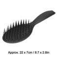 thumbnail image 3 of Massage Comb Hollow Design Curve Non Slip Handle Relieve Head Pressure Avoid Hair Loss Hair Brush for Home BarbershopBlack, 3 of 4