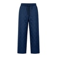 thumbnail image 4 of Aofany Women's Quilted Insulated Ski Pants Fleece Lined Winter Trousers with Pockets Thermal Loose Fit Bottoms for Outdoor Sports, 4 of 7
