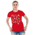 thumbnail image 3 of Funny Christmas Fa La La La Lazy Womens Fitted Plus Size Graphic Tee Brisco Brands 2X, 3 of 5