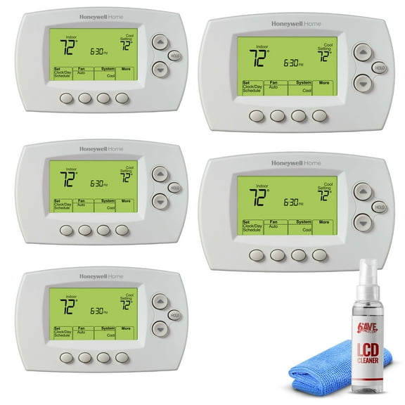 5-Pack Honeywell Wireless FocusPRO Programmable Thermostat (YTH6320R1001)   LCD Cleaner
