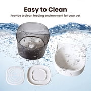 Automatic Cat Feeder, 4L Timed Cat Food Dispenser, Programmable Portion Control, Dual Power Smart Pet Feeder for Cats & Small Dogs, White
