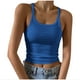 thumbnail image 2 of Karight Women's Spaghetti Strap Scoop Neck Ribbed Tank Tops Ribbed Sleeveless Slim Fit Camisole Summer Casual Outfits, 2 of 6