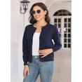thumbnail image 2 of Women's Crew Neck Button Down Long Sleeve Cardigan for Women Classic Soft Ladies Cardigan Sweater Coat, 2 of 5
