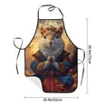 thumbnail image 2 of Goofa Bib Apron, Unisex Aprons Adjustable Waterdrop Resistant Cooking Kitchen Apron for Chef, Maple Leaf Meditating Squirrel Pattern Apron Bulk, 2 of 5