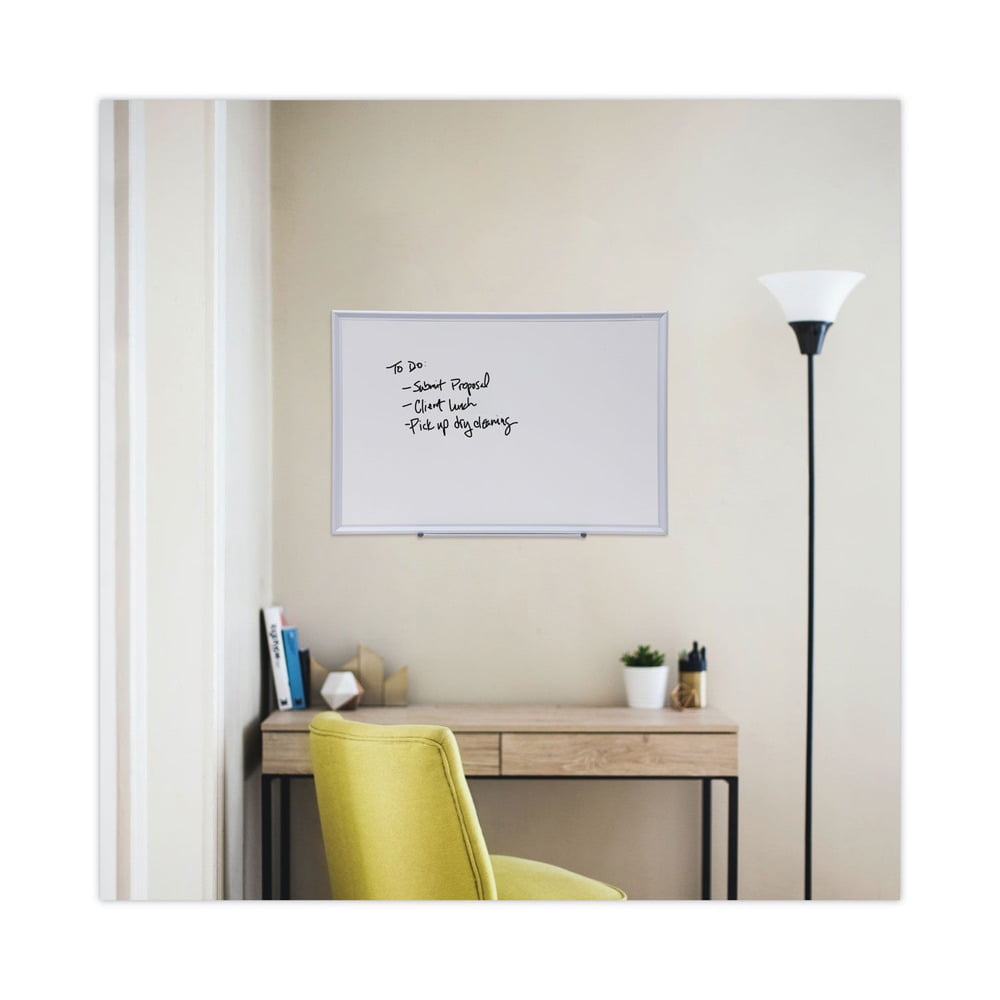 Universal Dry Erase Board, Melamine, 36 x 24, Aluminum Frame -UNV44624