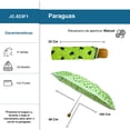 thumbnail image 2 of Paraguas de Bolsillo con Sistema Manual Reforzado con 8 Varillas Diseño Manchitas Color Verde con Negro, 2 of 5