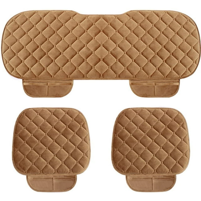 Paquete de 3 fundas para asiento de coche, manta transpirable de ajuste Universal, rombos de felpa antideslizantes para oficina Fokelyi HQ-447