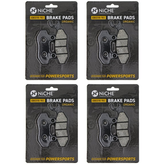 Niche Brake Pad Set for Kawasaki Z400 Organic Motorcycle 4 Pack 519-KPA2530D