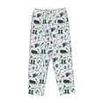 thumbnail image 6 of Uemuo Modern Industry Pattern Women's Wide Leg Palazzo Lounge Pants with Pockets Light Weight Loose Comfy Casual Pajama Pants-Medium, 6 of 9
