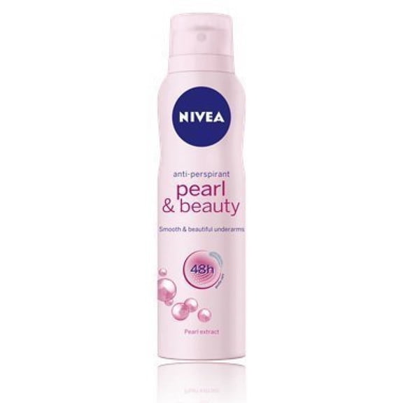 Nivea Women Anti-Perspirant Deodorant Pearl & Beauty Alcohol Free Spray 5.25oz/150ml (pack of 2)