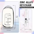 thumbnail image 5 of Key Fob Cover Compatible with Fit for Honda Accord Civic CR-V HR-V Pilot Passport Ridgeline Keychain Case Holder Protector,Silver-white, 5 of 6
