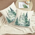 thumbnail image 6 of Spring Dark Green Tree Throw Pillow Covers 18x18 Set of 2 Winter Christmas Nature Forest Outdoor Pillows Cover Xmas Summer Farmhouse Linen Decorative Cushion Case for Couch Bed Decor, 6 of 6
