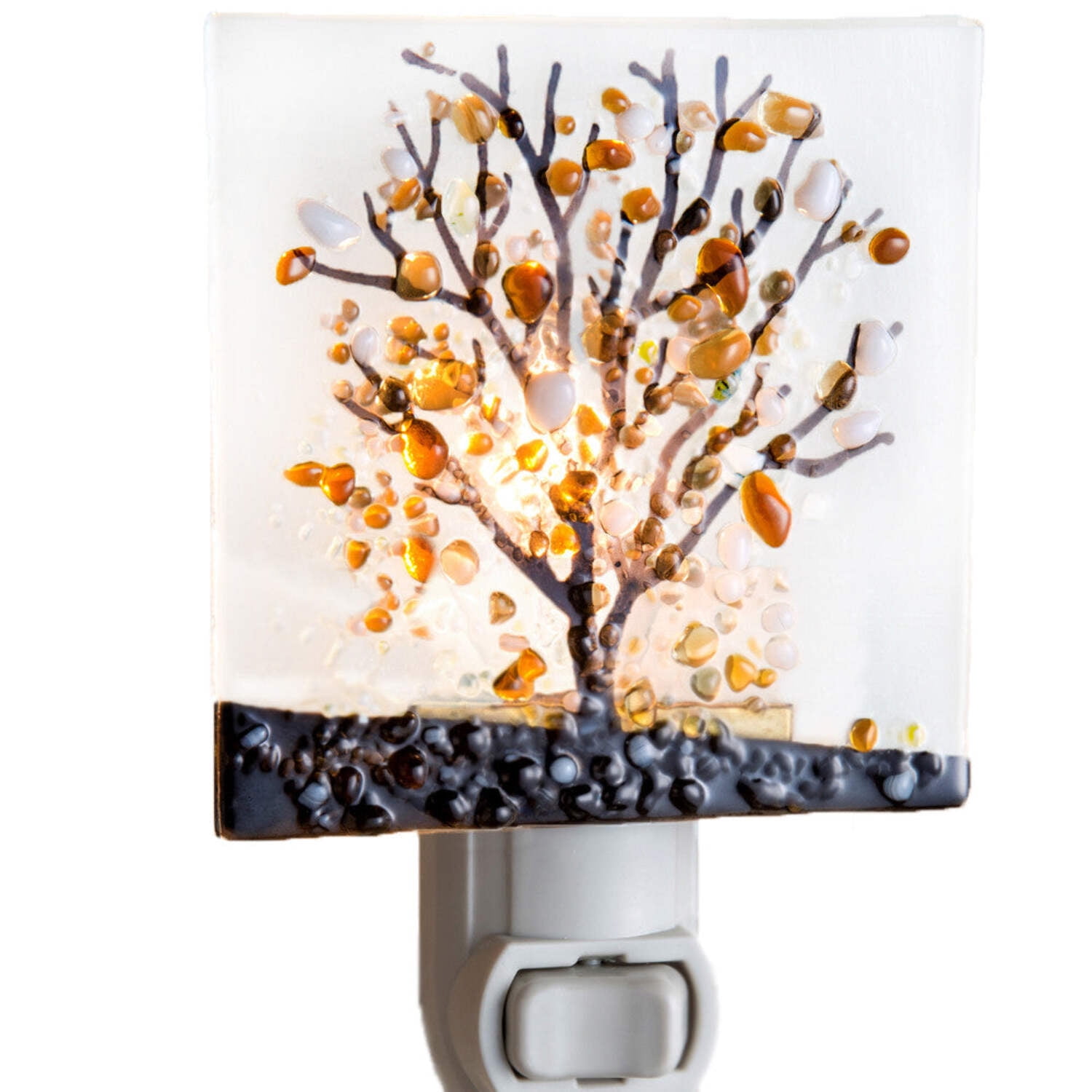 J Devlin Fused Stained Glass Tree Night Lights