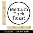 thumbnail image 2 of Medium Dark Roast Coffee Label Self-Inking Rubber Stamp Ink Stamper - Blue Ink - Small 3/4 Inch, 2 of 7