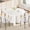 White Tbale, variant on iPormis 5-Piece Extendable Round Dining Table Set for 4-6, 59 '' Kitchen Circle Table with 4 Chairs, Space-Saving Wood Base Dining Set for Kitchen, Living Room