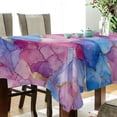 thumbnail image 5 of Yayeee Tablecloths 54" x 54" Rectangle Wrinkle Resistant Party Table Cover, Watercolor Blue Marble Pattern, 5 of 8