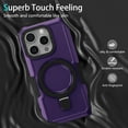 thumbnail image 6 of Dteck for iPhone 11 Pro Case with Invisible Built in Stand & Ring Holder,Military Grade Drop Protection Shockproof Hybrid Case for iPhone 11 Pro,Deep Purple, 6 of 8