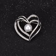thumbnail image 4 of Ziurtnc Double Heart Brooch Elegant Anti-oxidation Rust-proof Alloy Pin for Women Versatile Wedding Corsage Accessory, 4 of 8
