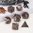 thumbnail image 6 of DND Dice Set Blood Dragon Polyhedral Metal Silver 7-Piece for Role Playing Games, 6 of 7