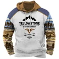 thumbnail image 1 of Sudadera con capucha retro para hombre, sudadera con capucha con estampado 3D de Yellowstone Park para hombre, nueva moda urbana, sudadera con capucha de hip hop de invierno súper grande, ropa para ho, 1 of 5