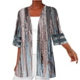 thumbnail image 2 of Nouveaux Hauts pour Femmes 2023 Grande Taille Mode Col Rond Décontracté Manches Longues Chandail Imprimé Hauts Blouse Chemise à Manches Longues pour Femmes, 2 of 5