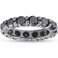 thumbnail image 1 of 3 1/2ct Black Diamond Black Gold Eternity Stackable Ring, 1 of 4