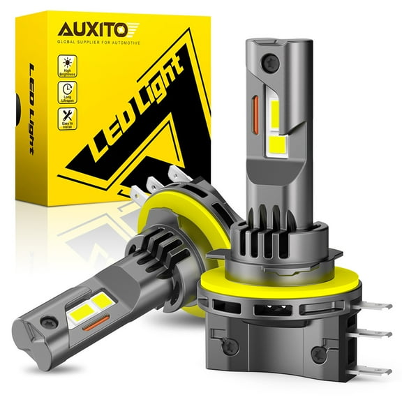 AUXITO H15 Led Headlight Bulb 30000LM Per Pair, 6500K Cool White, Canbus Ready, 800% Brighter, Plug & Play, Waterproof, 60,000Hrs - Halogen Replacement