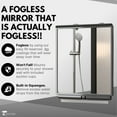 thumbnail image 3 of ToiletTree Products Travel and Dorm Fogless Shower Shaving Mirror with Squeegee and Travel Bag and Suction Cups, Grey Matte Finish, 3 of 10