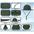 thumbnail image 3 of Fishing Sun Bonnie Bucket Hat Unisex Adult 360% UV UPF 50+ Solar Protection, Lightweight Outdoor Summer Wide Brim Visor with Detachable Neck Flap, Face Cover Mask, Windproof, For Beach, Army Green, 3 of 3