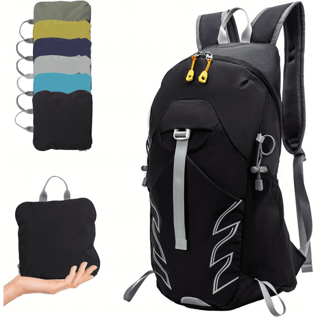 20L Small Lightweight Foldable Hiking Backpack - Hydration Compatible Daypack for Cycling Hiking Travel & Camping
