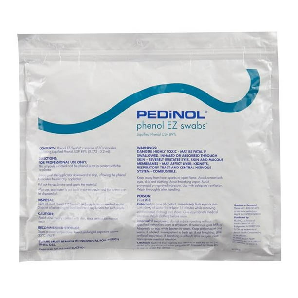 Phenol EZ Swab 1207869CT Phenol 89 Percent Liquid Ampule Swab Pack