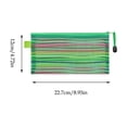 thumbnail image 4 of Yhmxh Zipper Mesh Pouch, Rainbow Stripe Storage Pencil Pouches, Transparent Nylon Mesh Pen Pencil Case, Multipurpose Pencil Pouch for Office Supplies, Stationery, Cosmetics Travel Accessories, 4 of 7
