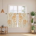 thumbnail image 3 of Orange Beige Abstract Tier Curtains, Modern Ombre Vintage Art Light Filtering Kitchen Curtains, 2Pcs Rod Pocket Half Window Treatments Panels for Sink Cafe Cabinet Basement 27.5x45 Inches, 3 of 9