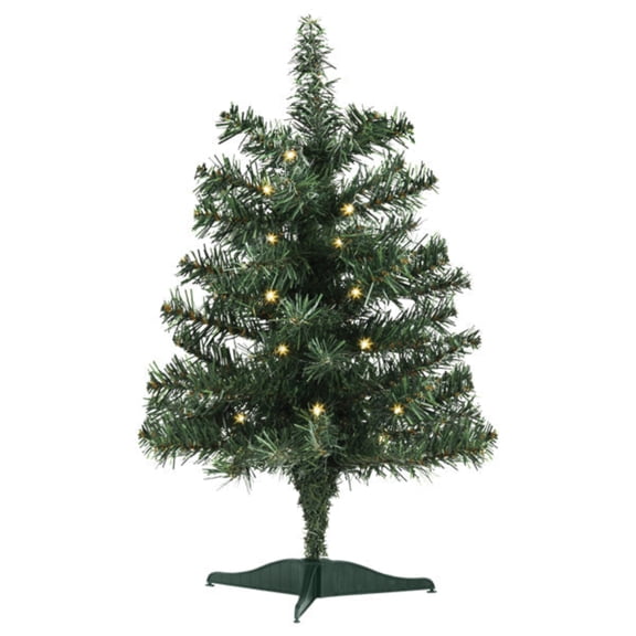 Old World Christmas Mini Tree Pre-Lit - One Mini Tree 18 Inch, Plastic - Battery Operated. Fairy Lights 89860