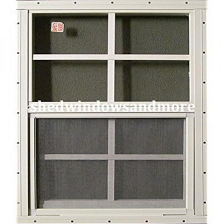 24 X 27 Shed Window Aluminum Frame Safetytempered Glass Storage Sheds Playhouse Tree House White Flush