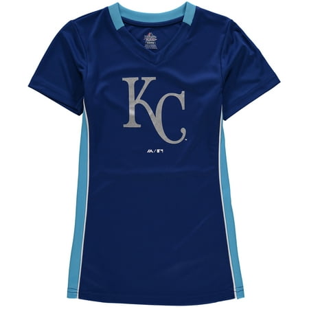 Kansas City Royals Majestic Girls Youth The Best Team V-Neck T-Shirt - (Best Of Kansas City)