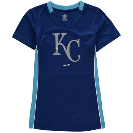 Kansas City Royals Majestic Girls Youth The Best Team V-Neck T-Shirt - (Best Attractions In Kansas City)