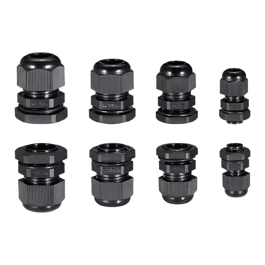 5//10//20x 20mm Black //White Waterproof Compression Cable Stuffing Gland Locknut !