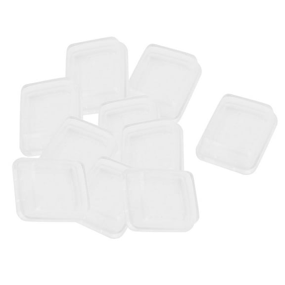 10 Pcs White Clear Silicone Waterproof Rocker Switch Protect Cover Rectangle Cap