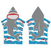 High Performance Earth Friendly Kids Hooded Beach Towel - Shark