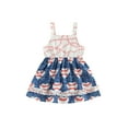 thumbnail image 2 of Yunliwuli Toddler Kids Girls Dress Baseball Print Sleeveless Sling Dress Summer Fashion Frills Princess A-line Dress, 2 of 9