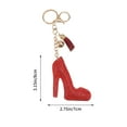 thumbnail image 2 of Greenadscape Novelty Keychain High Heels Key Chains Red 1Pack 7.5x2.8in Rhinestone Shoe Charm, 2 of 8